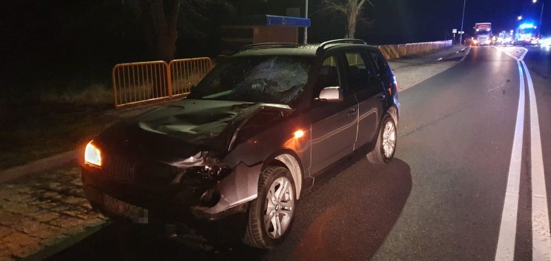 Samochód biorący udział w wypadku w Ręczynie / fot. KPP Zgorzelec